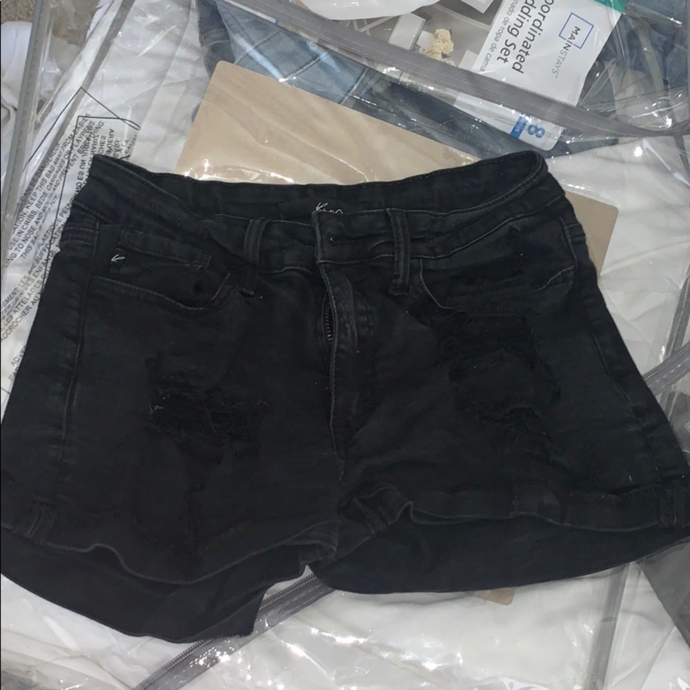 Black Jean shorts
